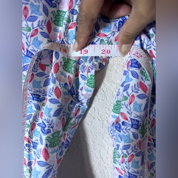 Boden Colorful Leaf Print Classic Cotton Button Down Shirt Size 8R - Picture 8 of 8